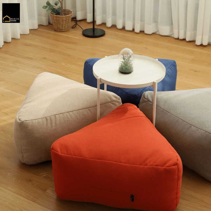เบาะนั่งทรงสามเหลี่ยม RENITA HOME รุ่นONIGIRI POUF สีกรม